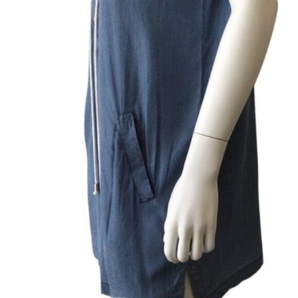 Blue Island Plunge Lace Up Cover Up - Picture 2 of 4